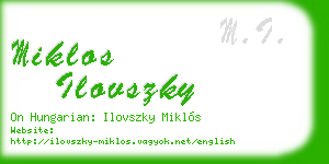miklos ilovszky business card